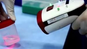 Covid hunter laser desinfectando